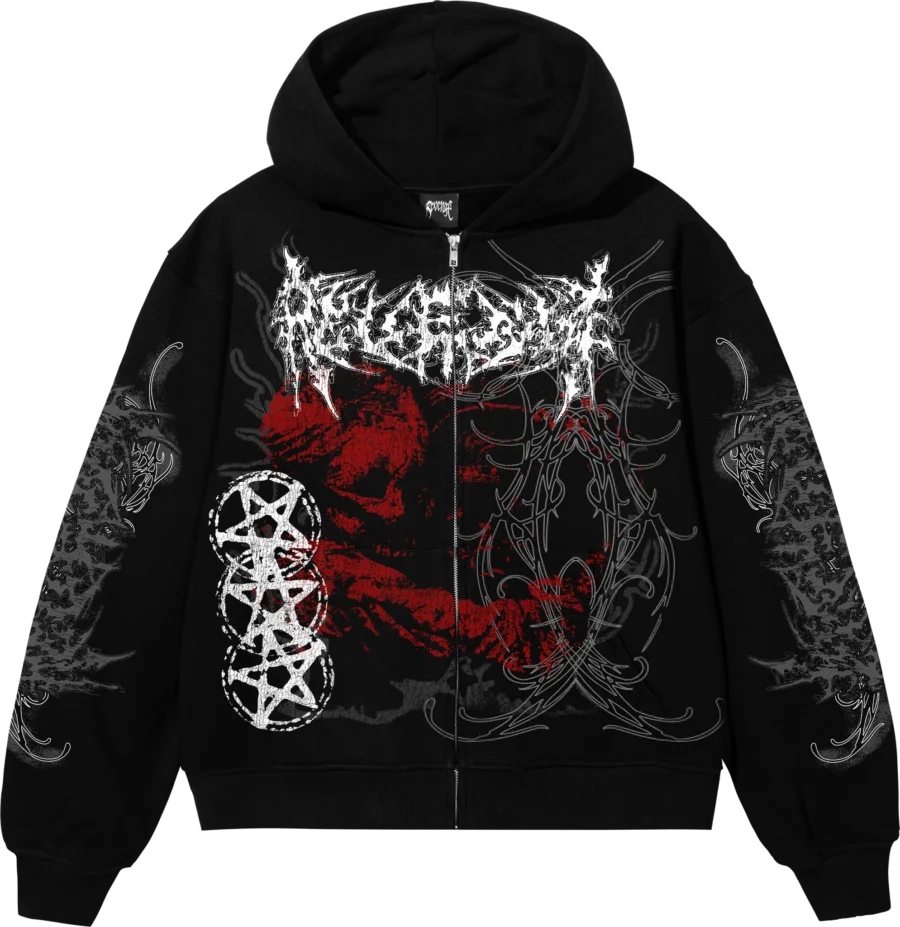 ABANDONED ZIP BLACK/RED