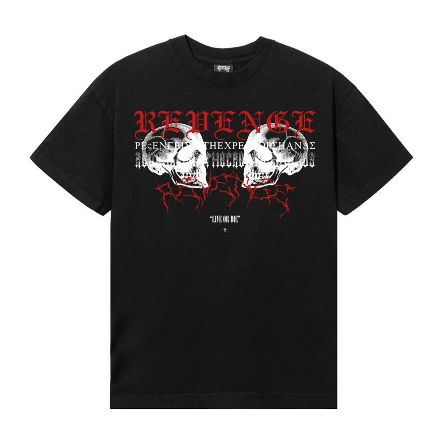 REVENGE STAPLE TEE BLACK