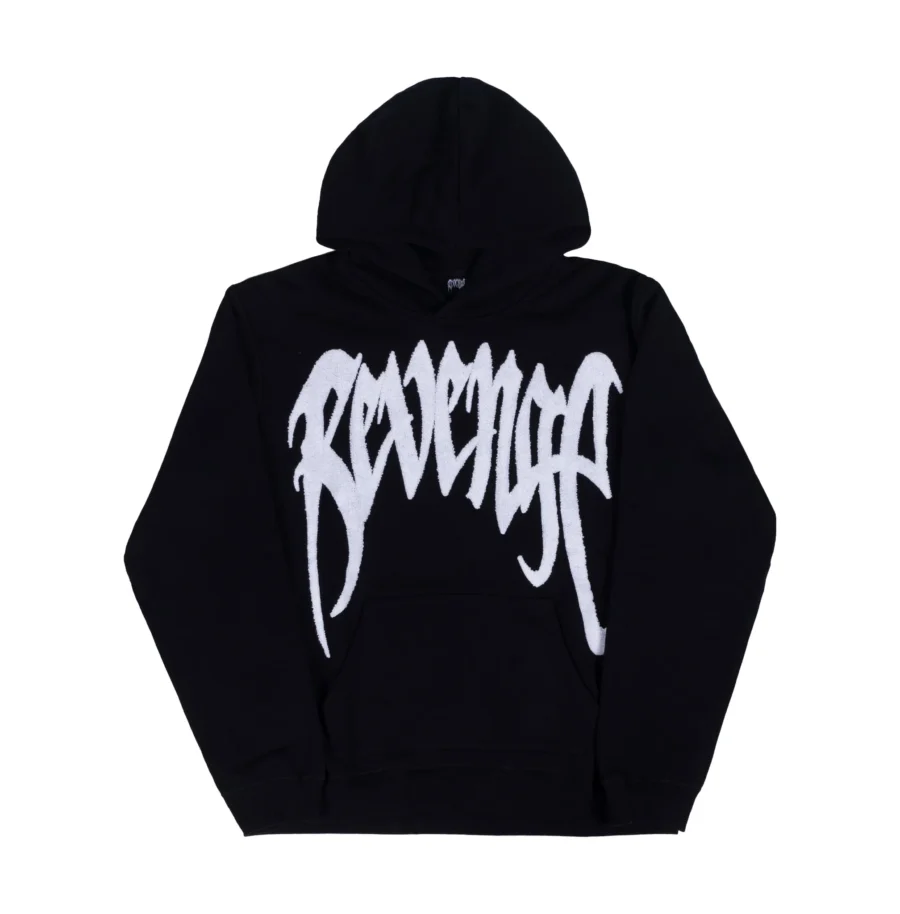 CHENILLE PATCH HOODIE BLACK