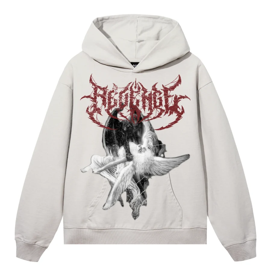FALLEN ANGEL HOODIE CEMENT