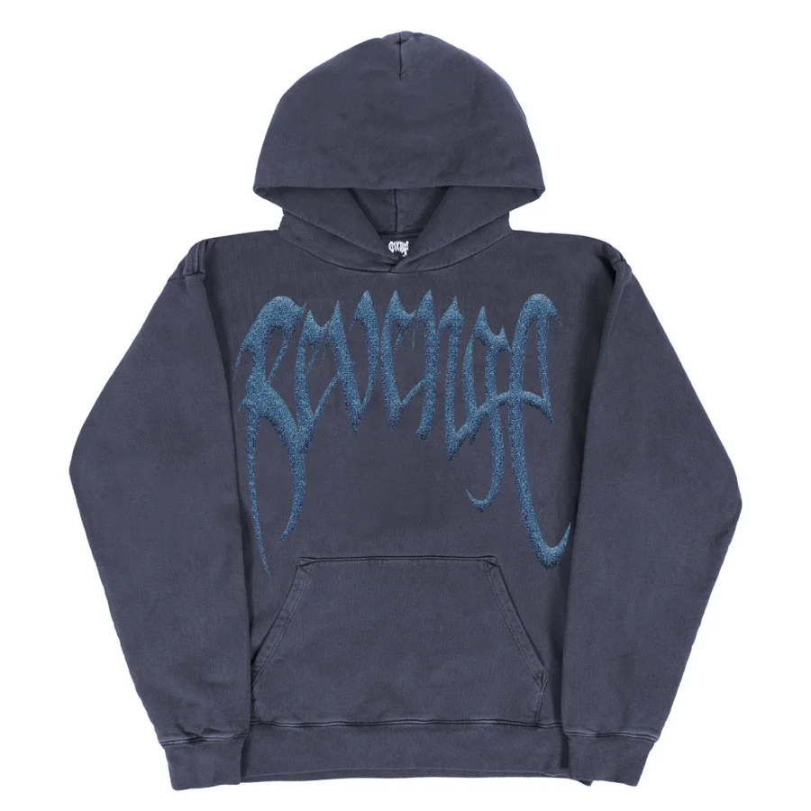 GLITTER ARCH LOGO TREATED HOODIE VINTAGE NAVY/BLUE