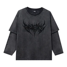 METAL DOUBLE LAYER LONG SLEEVE VINTAGE BLACK