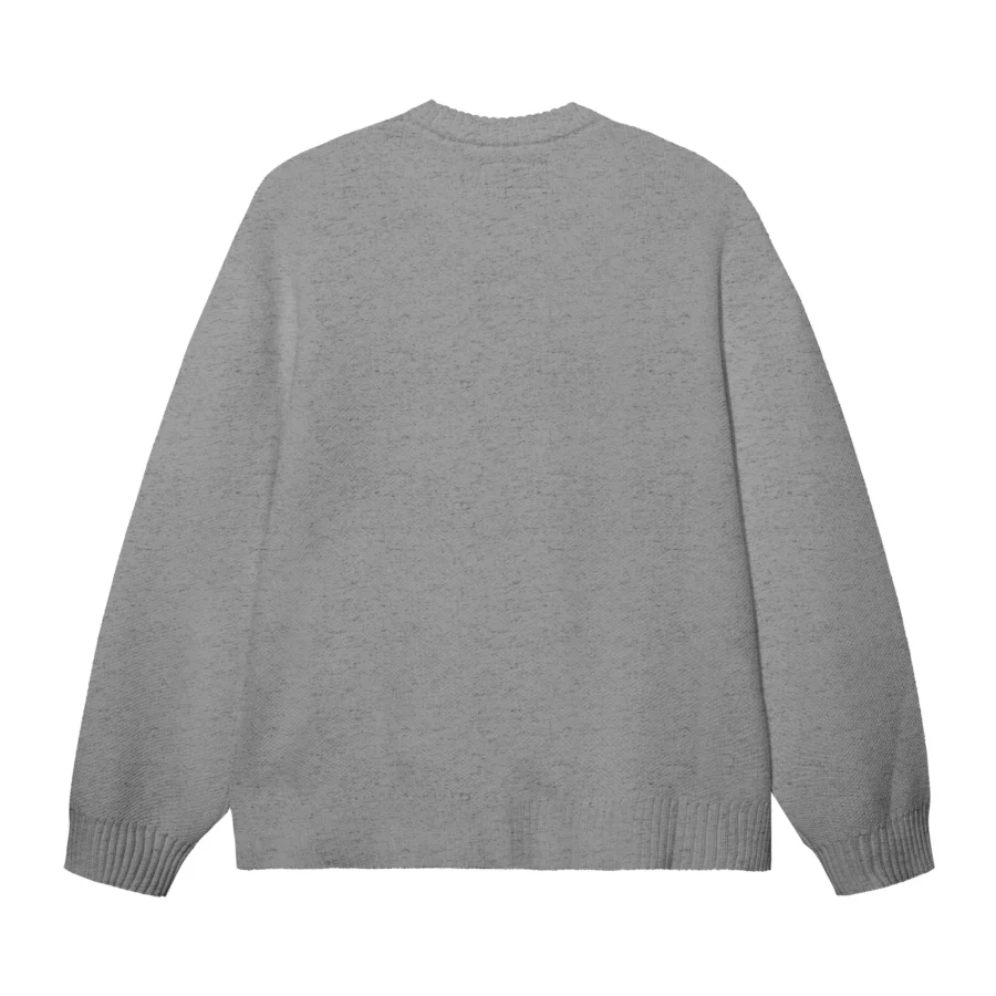 ARCH LOGO KNIT LIGHT GREY/BURGUNDY