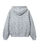 Revenge Embroidered Zip Heather Grey back view