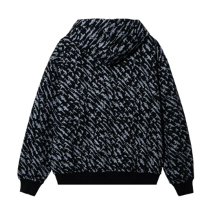 Revenge Soprano Embroidered Zip Black Hoodie back view