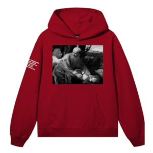 Revenge Isaac Hoodie Red front view with graphic design