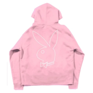 Revenge Pink Bunny Hoodie back view in pink