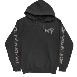 Revenge Rosary Hoodie front view with graphic design