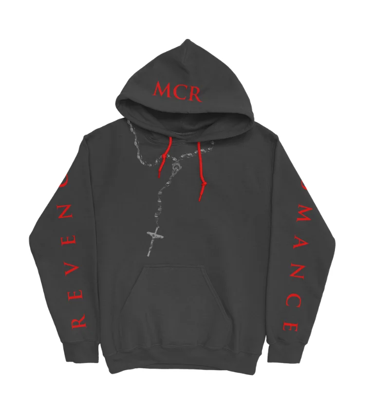 Revenge Hoodie MCR Front View Revenge Hoodie MCR front view with graphic design