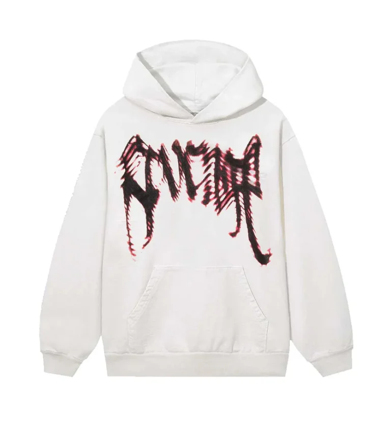 White Revenge Hoodie Front White Revenge Hoodie front view