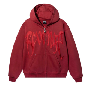 Revenge Zip Up Hoodie Red