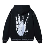Revenge Xxxtentacion Contrast Zip Up Hoodie Black back view