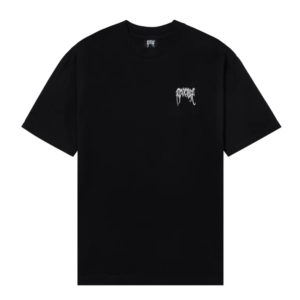 REVENGE EMBROIDERED BASIC TEE BLACK/WHITE