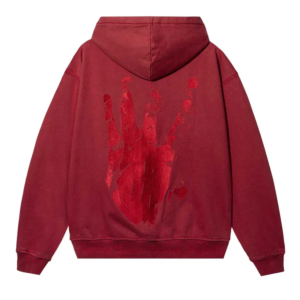 Revenge Zip Up Hoodie Red back view