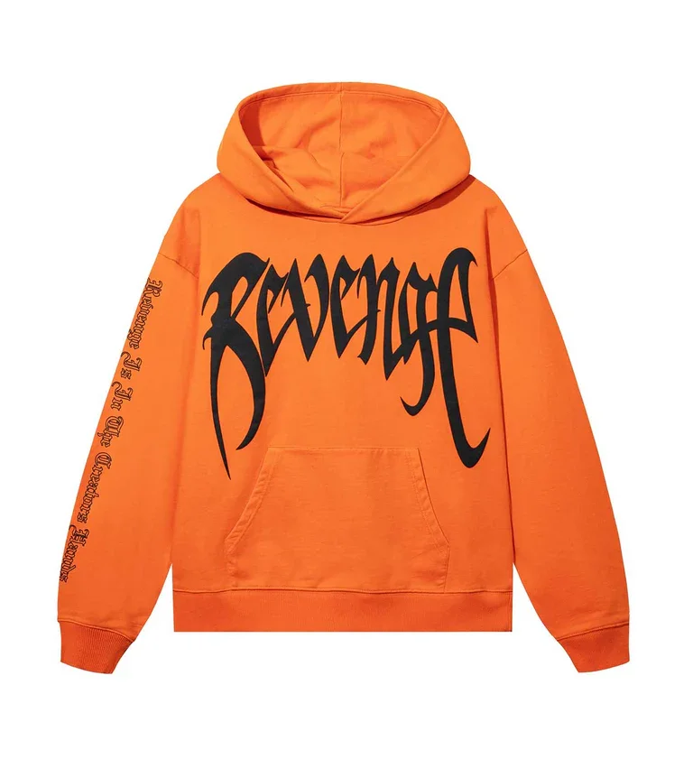 Orange Revenge Hoodie Front View Orange Revenge Hoodie front view in orange
