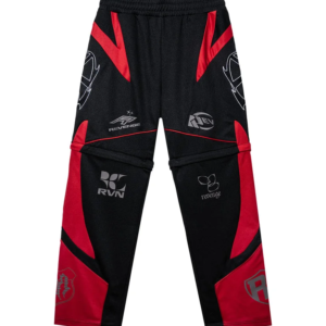 Revenge Racer Patch Convertible Pant Black/Red front view