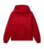 Red Revenge Hoodie front view with graphic design