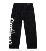 Revenge x City Morgue Logo Distressed Boro Denim Pant Black back view