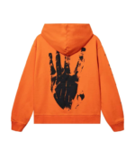 Revenge Hoodie Orange back view with graphic design
