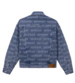 Revenge All Over Denim Jacket Indigo back view