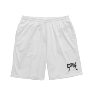 Basic Mesh Shorts White/Black front view